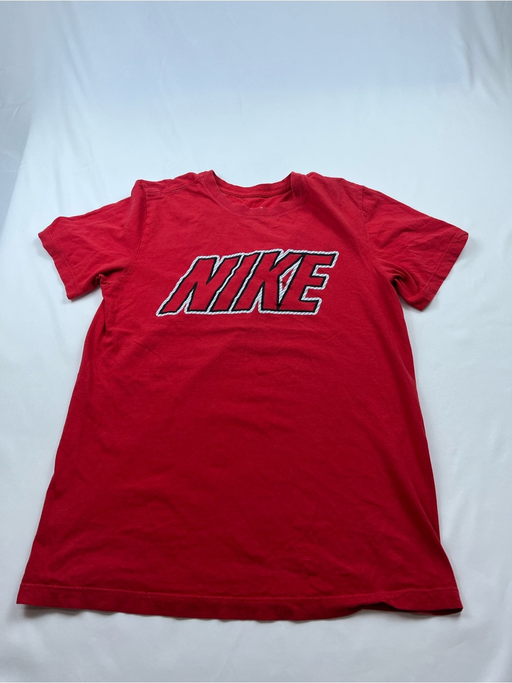 Nike Red Crewneck Tee with Subtle Inner Logo